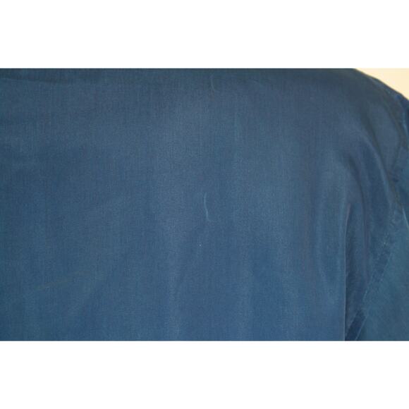 Vintage Y2K Flames Tribal AOP Button Up Blue Black Shirt Mens M 2000s - Picture 5 of 7